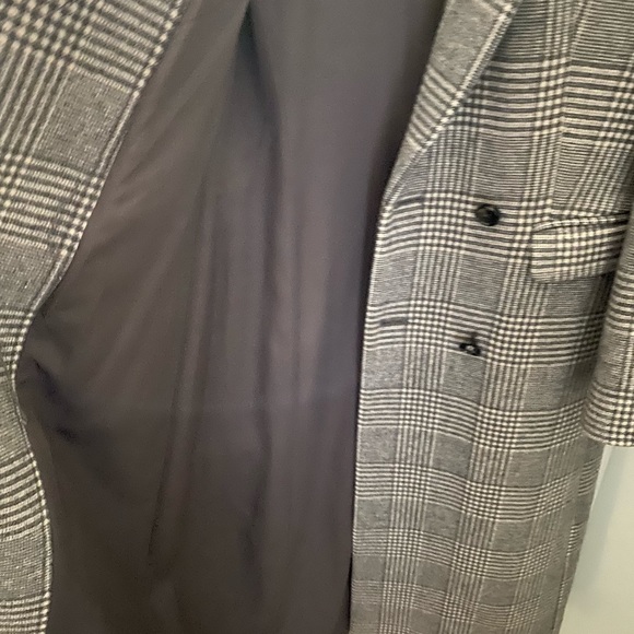 EUC Reformation Middlebury long wool winter fall coat grey plaid XS - Picture 6 of 8